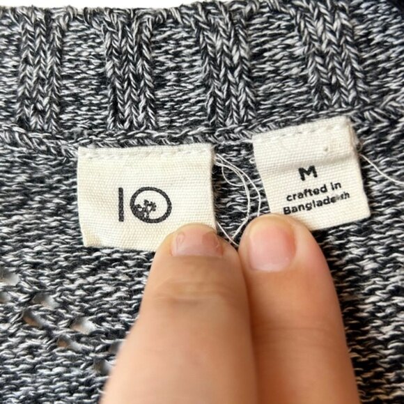 Tentree Black & White Mixed Knit Open Cardigan - Picture 7 of 7